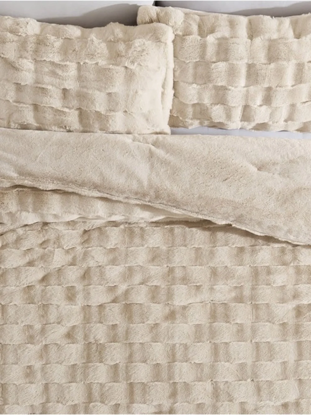 FRYE Faux Fur Comforter Set, 3-piece Set Queen Size